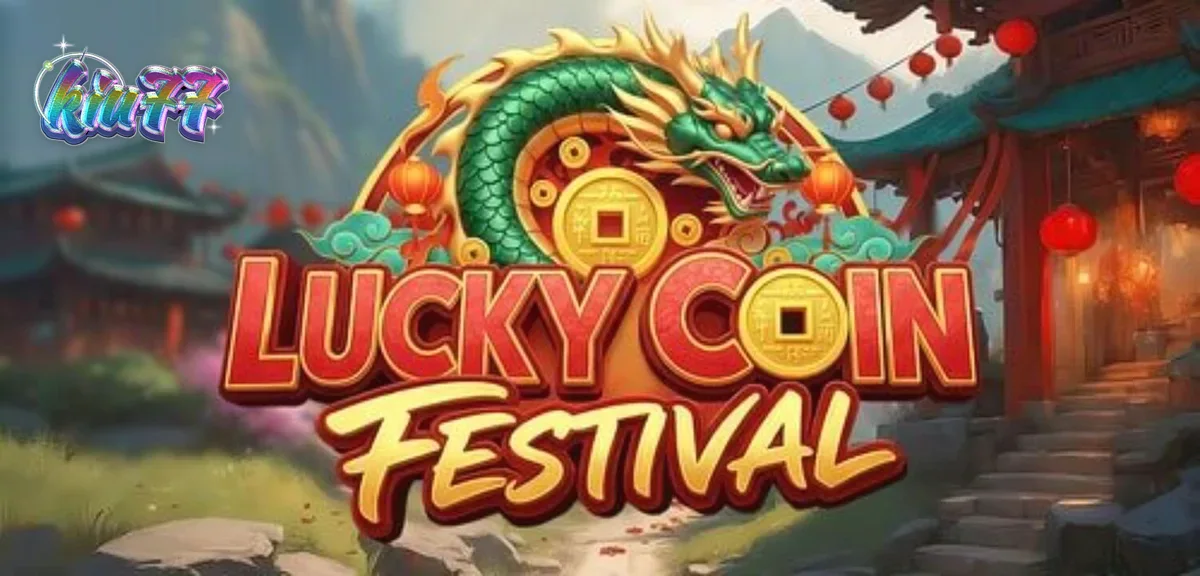 Tampilan visual slot Lucky Coin Festival dengan tema perayaan Asia yang meriah
